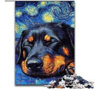 Rottweiler Night Sky Puzzles for Adults Teens 1000 Pieces, Challenging Game Toys Wall Decoration Unique Birthday And Xmas Gifts (50x75cm)