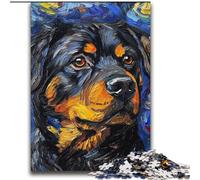 Rottweiler Night Sky Puzzles for Adults Teens 2000pc Puzzle, Suitable for Ages 14 And Up Family Fun It Is Ideal As A Gift for The Whole Family (70x100cm)