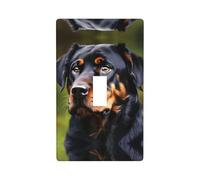 Rottweiler Pattern Print Wall Plate, Acrylic Back Panel Or Plate, Protect Wall from Finger Prints