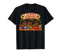 Rottweiler Rottie Santa's Workshop Toys Presents North Pole T-Shirt