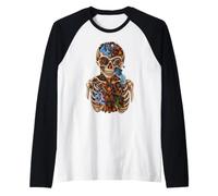Rottweiler Rottie Skeleton Haunted House Ghosts Pumpkins Raglan Baseball Tee
