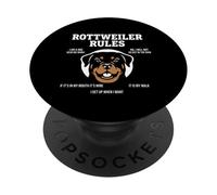Rottweiler Rules Owner Dog Breeder Pun Saying PopSockets Adhesive PopGrip