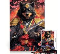 Rottweiler Samurai Warrior Animal Jigsaw Puzzle for Teenagers 1000 Pieces Mind Skill Toy Gentle Leisure Design Assembly Premium Gift (38x26cm)