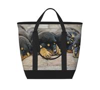 Rottweiler Sleeping Dogs Pets Puppies Small,Lunch Bags Large Capacity Insulated Tote Bag For Women Men Work Picnic Travel