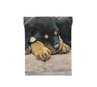 Rottweiler Sleeping Dogs Pets Puppies Small, Squeeze Top Wallet Women Storage Bag Small Coin Purse Change Pouch