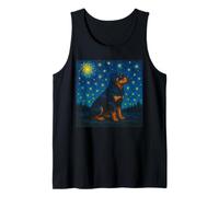 Rottweiler Van Gogh Starry Night Cool Art Tank Top