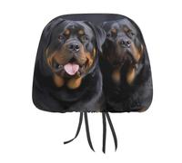 Rottweiler Wallpaper 2 PCS Car Headrest Cover Universal Headrest Covers Soft Breathable Car Head Rest Covers Set Elastic Head Rest Protector Auto Seat Cover Vehicle Accessories for Cars, Truck, Suv, V
