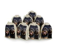 Rottweiler Wallpaper 8 PCS Muslin Bags with Drawstring Sachet Bags Empty Small Cotton Drawstring Bag Muslin Reusable & Washable Cotton Bag for Herb Spice Candy Soap Jewelry Wedding Gift Pouches