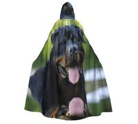 Rottweiler Wallpaper Adult Hooded Cloak Party Decoration Robe Witch Vampires Halloween Christmas Cosplay Costume