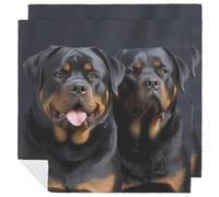 Rottweiler Wallpaper Cloth Napkin 2 PCS Table Dinner Napkins Washable & Reusable Cloth Napkins Washable Tablecloth for Party, Wedding, Lunch, Dinners, Banquet, Christmas