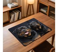 Rottweiler Wallpaper Desk Mat Washable Table Protector Waterproof Table Cover Protector Desk Placemats Heat Resistant Non-Slip Desks Cover for Desktop, Coffee Dining Tables 60x50cm