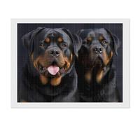 Rottweiler Wallpaper Diamond Art Kits for Adults, DIY 5D Diamonds Painting Kits for Beginner, Round Full Drill Diamond Dots Painting, 12"x16" Diamonds Pictures Gem Art and Crafts Wall Decor