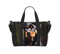 rottweiler wallpaper Duffel Bags for Traveling - Lightweight Personal Item Travel Bags, Gym Bags for Men and Women, Black, One Size