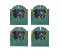 Rottweiler Wallpaper Horizontal Full Single-Sided Printing Pearlescent Paper Birthday Halloween Christmas Halloween Birthday Party Holiday Greeting Card