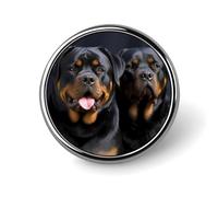 Rottweiler Wallpaper Lapel Pin Brooches Round Fashion Brooch Pin Cute Button Badges Alloy Button Pins Enamel Pins Metal Pinback for Hat Shirt Clothing Bags
