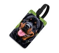 Rottweiler Wallpaper Luggage Tag for Suitcases TSA Approved with Name Id Card Suitcase Tags Identifiers Black Strap Clear Window Personalized Baggage Tag for Cruise Airport Travel Essentials