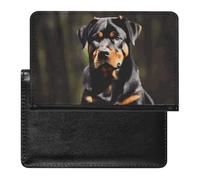 Rottweiler Wallpaper Passport Holder ID Card Protector Case Holder Travel Pack Unisex-adult Waterproof Passport