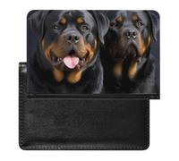 Rottweiler Wallpaper Passport Holder Slim Travel Wallet RFID Blocking Card Case Cover Passport Cover Protector Essentials with Credit Card Slots for Women/Men