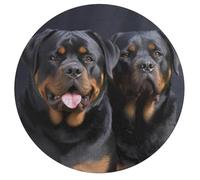 Rottweiler Wallpaper Personalized Jigsaw Puzzles, 195Pcs Custom Wooden Jigsaw Puzzle Round Puzzle Gift Adult