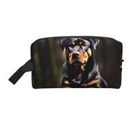 Rottweiler Wallpaper Print Toiletry Bag for Men Travel Toiletry Bag, Spacious Capacity Cosmetic Bag for Women