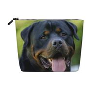 Rottweiler Wallpaper Printed Make up Bag for Women Makeup Bags Zipper Travel Cosmetic Bags Pouch Organizer