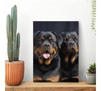 Rottweiler Wallpaper Wall Art for Living Room Modern Canvas Framed Prints Paintings Artwork for Walls, Minimalist Abstract Art Pictures for Hallway, Office Wall Decor 12x16inch(30x40cm)