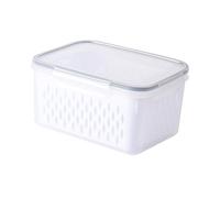 Rotyroya Freshness Dry Storage Box Versatile Sealed for Agricultural Products with Drain Basket Moisture Filtering Grey S
