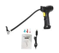 Rotyroya Tyre Inflator Air Compressor, USB Rechargeable Car Tyre Pump, 12V 120W Handheld Electric Digital Tyre Pump with LED Light, 2000mAh Battery and 3 Nozzle Adaptors for Car Motorcycle Bicycle