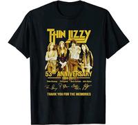 ROUBEIJIA Rare Vintage Thin Lizzy 53 Year, 53rd Anniversary 1969-2022 Thank You for The Memories Unisex, Men, Women Tee T-Shirt Size M Black