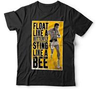 ROUBEIJIA Short Sleeve Ali Float Like A Butterfly Mens Tshirt Unisex - Boxing, Legend, Muhammad Shirt Top SweaMens Tshirt Size M Black