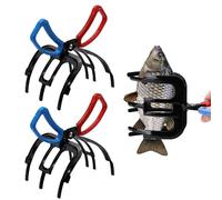 Roucerlin 2 Pack 3 Claw Fish Gripper, Essential Fishing Pliers Grabber Metal Fish Control Clamp Forceps, Multifunctional Fish Grabber Tool, Fishing Grip Pliers Tong Tackle Accessories