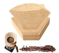 Roucerlin 200 Pcs Coffee Filter Papers Compatible, Unbleached Cone Coffee Filters, Filter Paper for Pour Over Coffee Dripper Pot Make Machine (u-Shaped 4.9 x 2 x 3.1 Inch)