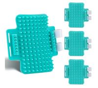 Roucerlin 4 Pieces Adjustable Cat Self Groomer, TPR Cat Face Scratcher, Pet Self Grooming Corner Scratching Brush Tickling Comb for Long Short Hair Kitten Climbing Frames Table Legs (Mint Green)