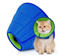 Roucerlin Adjustable Soft Dog Cone Collar Alternative, Breathable Comfy Elizabethan Collar Cone for Dogs After Surgery, Light Pet Neck Dog Recovery Collar for Small Puppy Stop Licking Wounds (S)