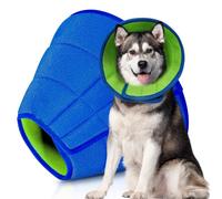 Roucerlin Adjustable Soft Dog Cone Collar Alternative, Breathable Comfy Elizabethan Collar Cone for Dogs After Surgery, Light Pet Neck Dog Recovery Collar for Large Dogs Stop Licking Wounds (L)