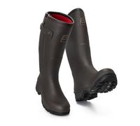 Rouchette Outdoor VENEUR NEO ZIP Hunting Wellington Boots UK 9 Brown, Natural Rubber, Neoprene Lined