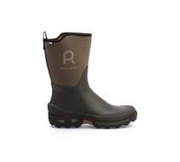 Rouchette Mens Half Wellington Boots Garden Wellies Self Cleaning Rubber Shoes Comfy - Brown (UK10.5, UK Footwear Size System, Adult, Men, Numeric, Medium, 10.5)