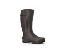 Rouchette Outdoor VENEUR NEO ZIP Hunting Wellington Boots UK 9 Brown, Natural Rubber, Neoprene Lined