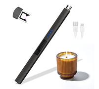 Rouclo Electric Arc Lighter, Windproof, USB Rechargeable, Modern, Grey