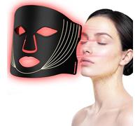 Rouclo LED Red Light Therapy Mask, 7 Targeted LED Face Mask Skin Care Modes, 5 Adjustable Brightness Levels, Home-Use Anti Aging Silicone Mask With Skin-Friendly Material and Eye Protection Design