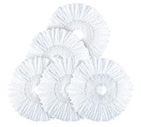 Roud Mop Head for 360° Rotating Round Magic, 4 Pack Universal Spin Mop Replacement Head Refill ,Microfibre, White