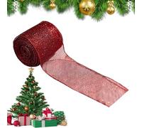 Roułeauxde Rubānen Mâillede - Decorative Rolls for Crafts - Mesh Wreath Supplies - Decorative Mesh Rolls of Red Green Gold - Satin Ribbon - Sap Ribbon