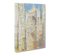 Rouen Cathedral Vol.2 By Claude Monet Canvas Print | Gallery Wrapped 30mm Frame Wall Art | 24x16 inches | Ready to Hang | Impressionist Cityscape Picture | Living Room Bedroom Lounge Office