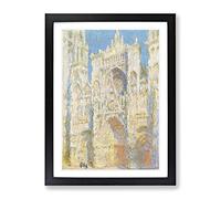 Rouen Cathedral Vol.2 By Claude Monet Classic Painting Framed Print | A2 Black Framed Wall Art | Ready to Hang | Classic Cityscape Picture | Living Room Bedroom Lounge Office