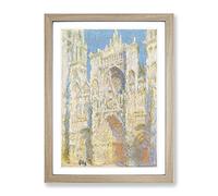 Rouen Cathedral Vol.2 By Claude Monet Classic Painting Framed Print | A2 Oak Framed Wall Art | Ready to Hang | Classic Cityscape Picture | Living Room Bedroom Lounge Office