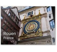 Rouen, France - Le Gros-horloge in Rouen. Storied 14th-century Astronomical Clock Set on A Renaissance Arch with Detailed Carvings. The Great Clock or Gros Horloge, Fridge Magnet