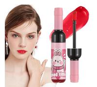 Rouge à lèvres liquid bouteille de vin - Teinture mate longue durée - Complexion hydratante imperméable - Vernis à lèvres léger anti-taches pour rendez-vous et fêtes - Maquillage au vin rouge