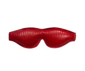 Rouge Garments Leather Croc Print Padded Blindfold