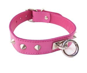 Rouge Garments Pink Studded O-Ring Studded Collar