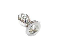 Rouge Garments Threaded Anal Butt Plug, clear, m
